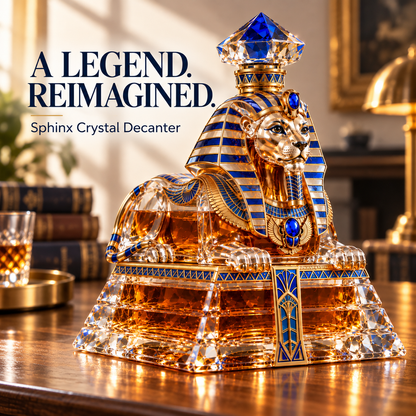 The Sphinx’s Legacy Whiskey Decanter — Royal Blue & Gold Limited Collector’s Edition