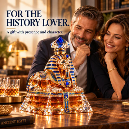The Sphinx’s Legacy Whiskey Decanter — Royal Blue & Gold Limited Collector’s Edition