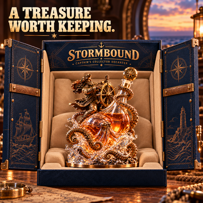 ⚓ Stormbound Captain & Deep-Sea Octopus Whiskey Decanter – 2026 Nautical Collector’s Edition 🥃