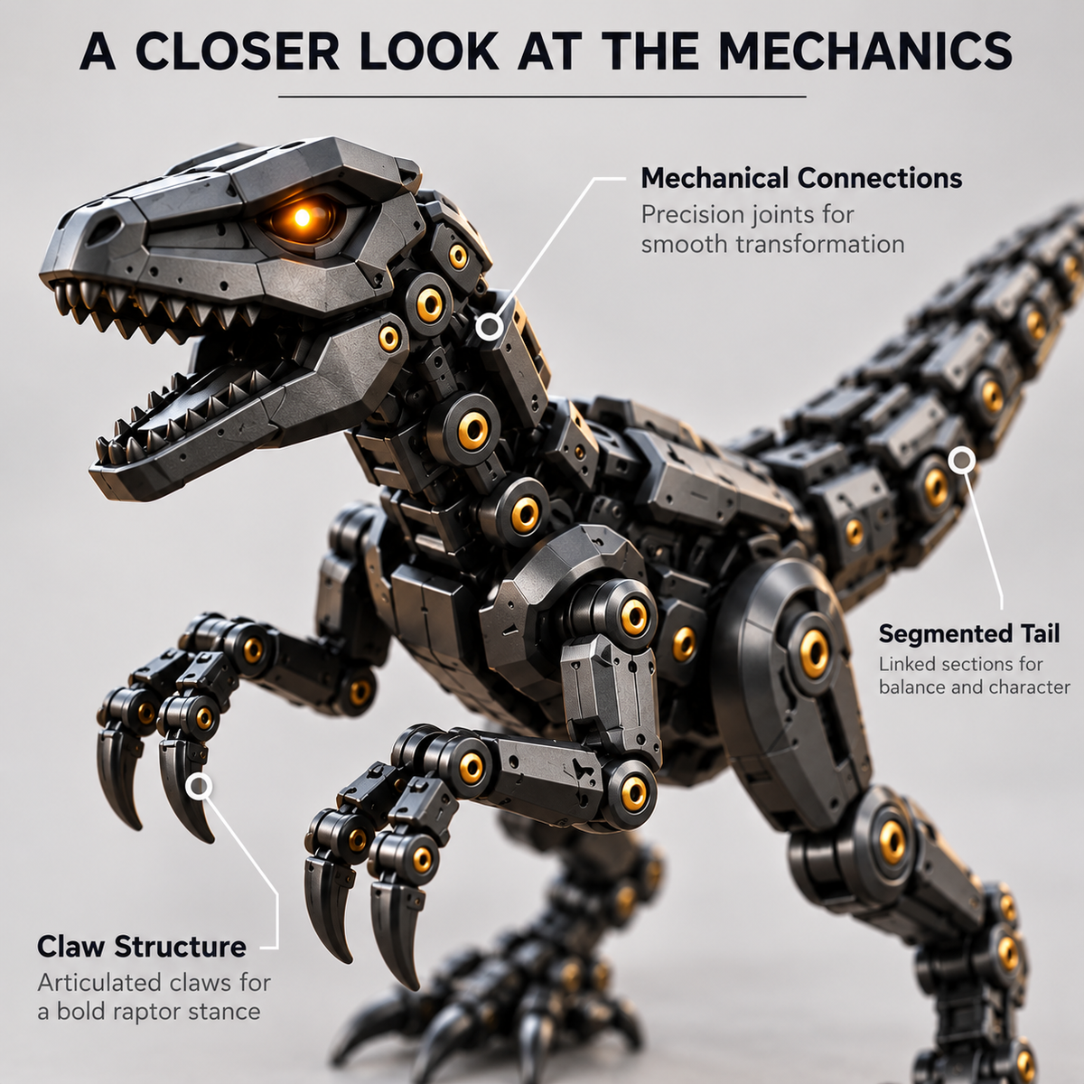🦖 Egg to Raptor™ – 2-in-1 Transforming Mechanical Dinosaur | Futuristic Robot Collectible & Unique Gift