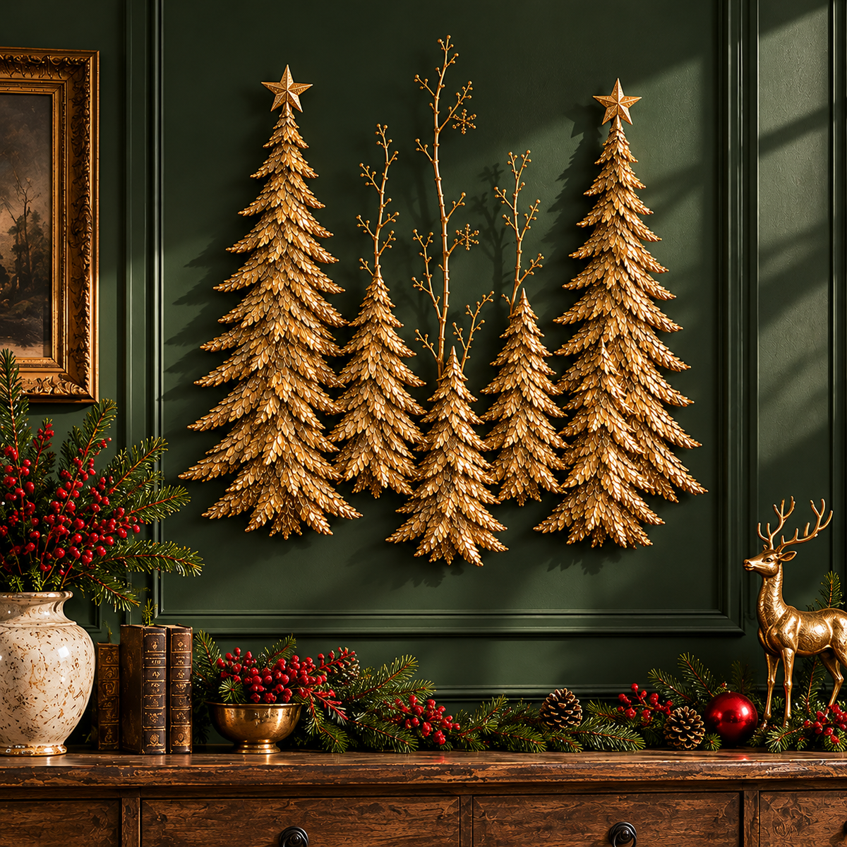 Golden Forest Glow™ – Lighted Christmas Wall Decor
