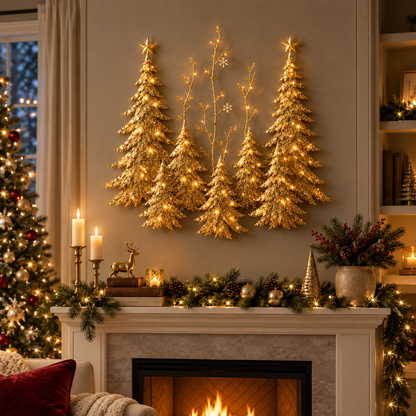 Golden Forest Glow™ – Lighted Christmas Wall Decor