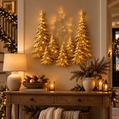 Golden Forest Glow™ – Lighted Christmas Wall Decor