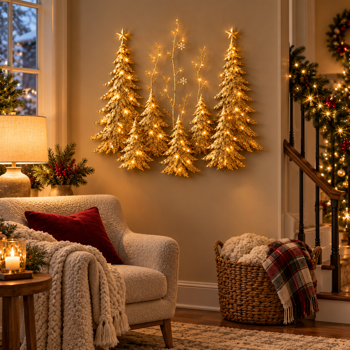 Golden Forest Glow™ – Lighted Christmas Wall Decor