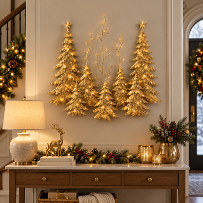Golden Forest Glow™ – Lighted Christmas Wall Decor