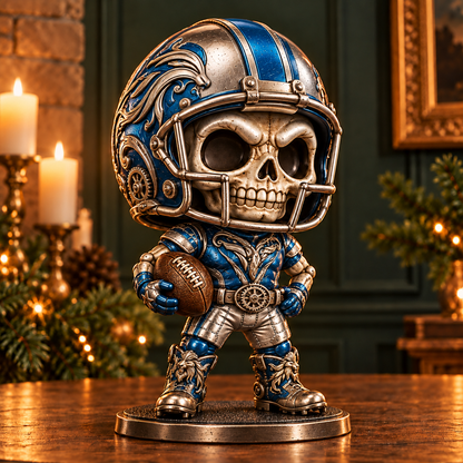 Gridiron Skull Legends – Vintage Metallic Football Collectible Figurines