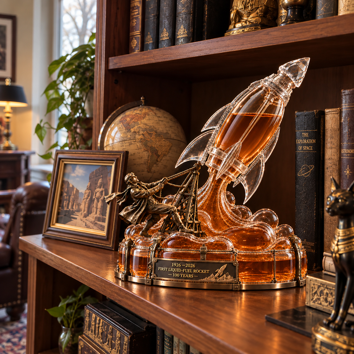 🚀 First Flame Legacy™ – 1926–2026 Rocket Centennial Whiskey Decanter with Collector’s Box 🥃