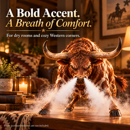 🤠🐂 Longhorn Fury™ – Mist-Breathing Bull Humidifier & Western Decor 🌵