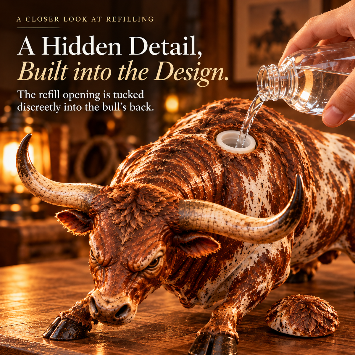 🤠🐂 Longhorn Fury™ – Mist-Breathing Bull Humidifier & Western Decor 🌵