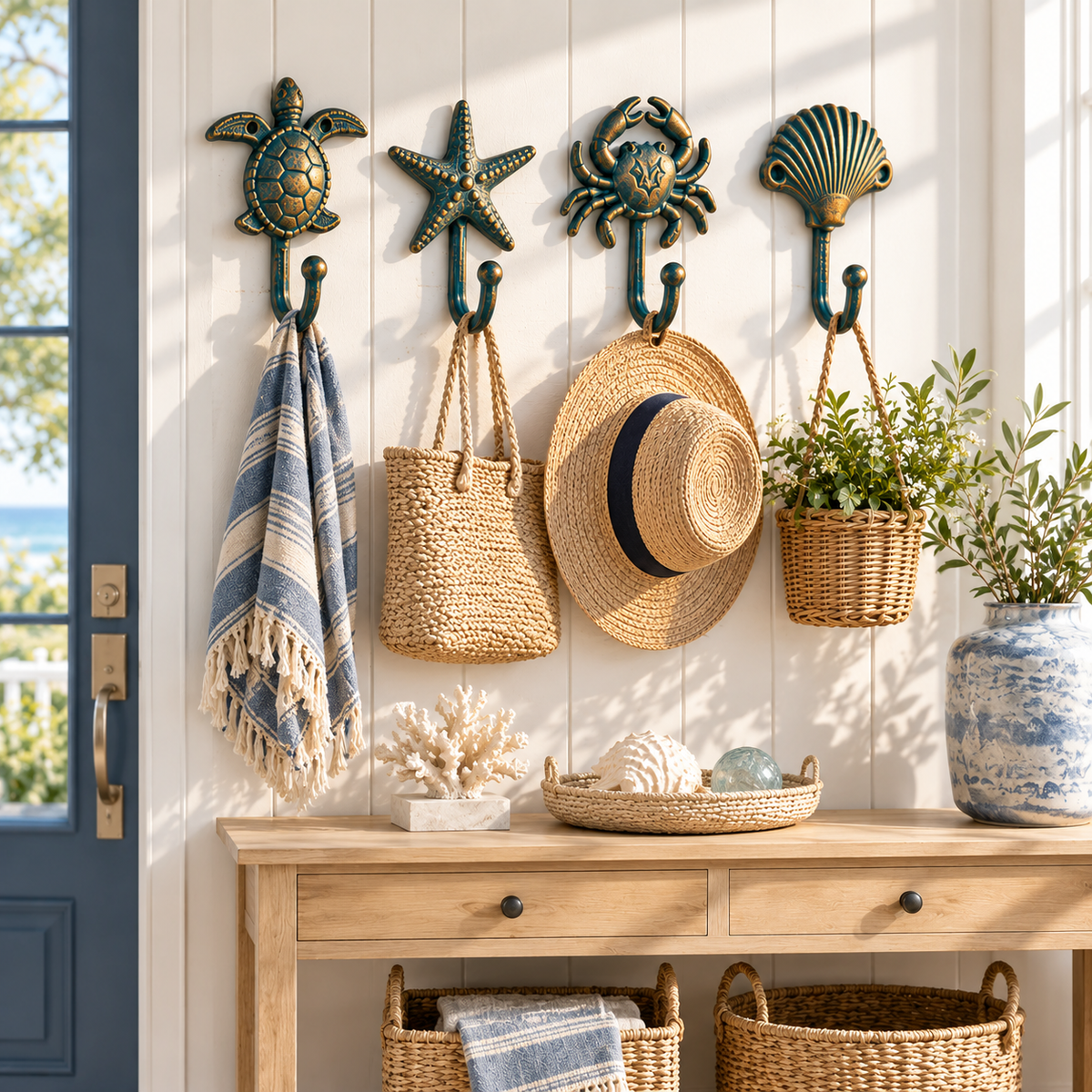 🌊Ocean-Inspired Coastal Wall Hooks
