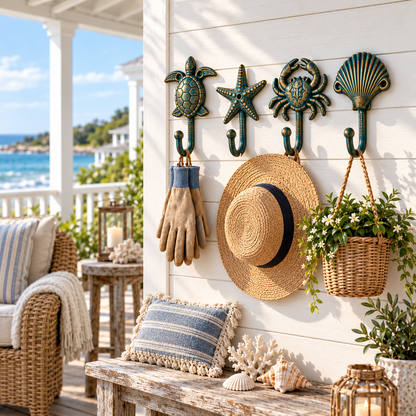 🌊Ocean-Inspired Coastal Wall Hooks