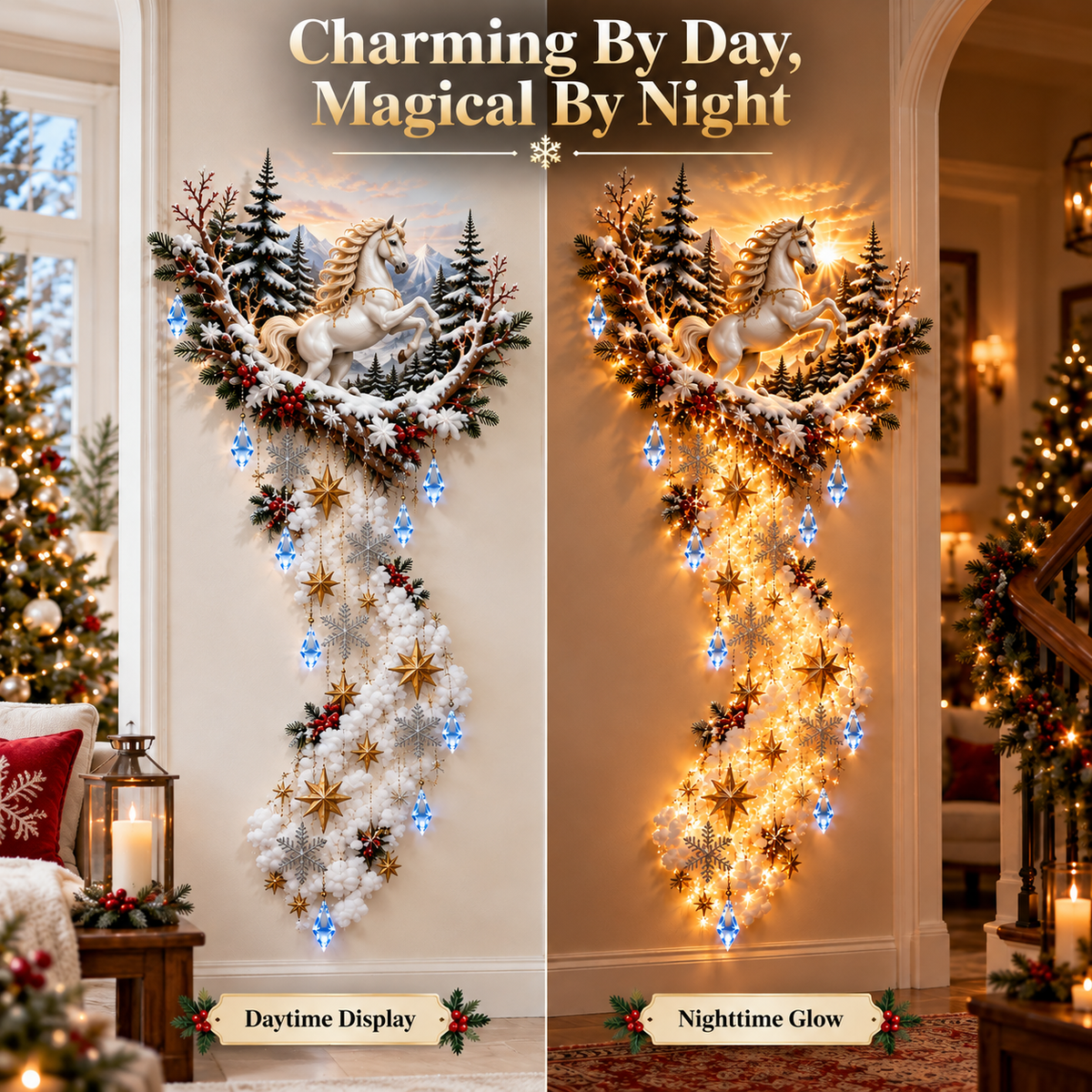 ✨ Enchanted Christmas Magic Trail Wall Light – A Touch of Winter Magic, Right on Your Wall ✨
