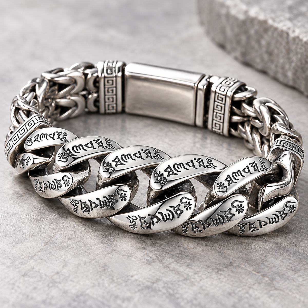 Men's Retro Six-Syllable Mantra Bracelet