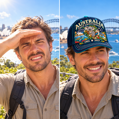 🔥LAST DAY 50% OFF - 🦘Australia 126th Anniversary 1901–2027 – Premium Embroidered Heritage Cap 100% Cotton