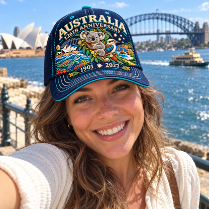 🔥LAST DAY 50% OFF - 🦘Australia 126th Anniversary 1901–2027 – Premium Embroidered Heritage Cap 100% Cotton