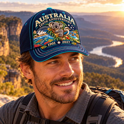 🔥LAST DAY 50% OFF - 🦘Australia 126th Anniversary 1901–2027 – Premium Embroidered Heritage Cap 100% Cotton