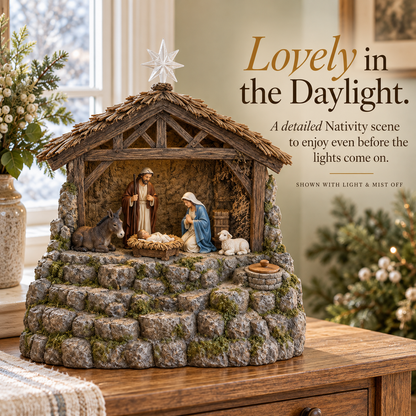 Bethlehem Glow – Lighted Nativity Mist Diffuser