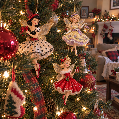 Vintage Fairy Christmas Ornaments