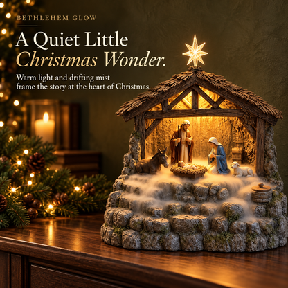 Bethlehem Glow – Lighted Nativity Mist Diffuser