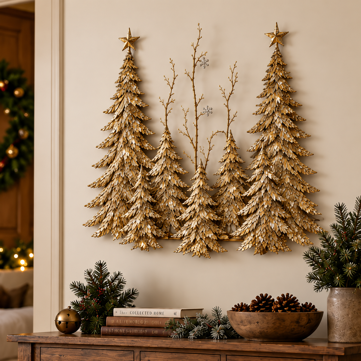 Golden Forest Glow™ – Lighted Christmas Wall Decor
