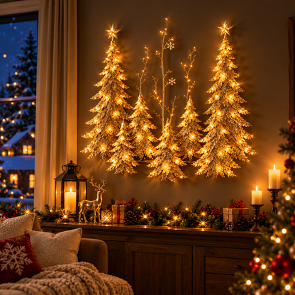 Golden Forest Glow™ – Lighted Christmas Wall Decor
