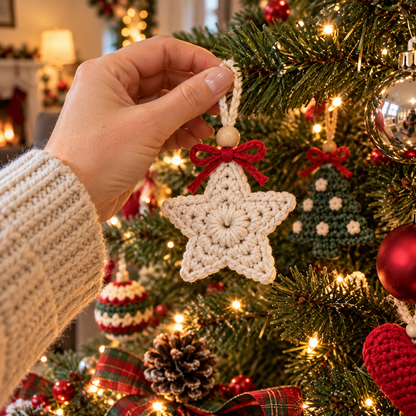 🎄 24-Day Crochet Christmas Advent Calendar – 24 Surprise DIY Ornament Kits to Make & Hang 🧶