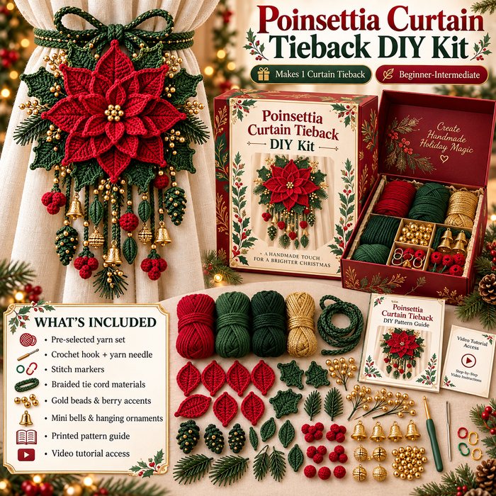 Christmas crochet tieback additional photo 1
