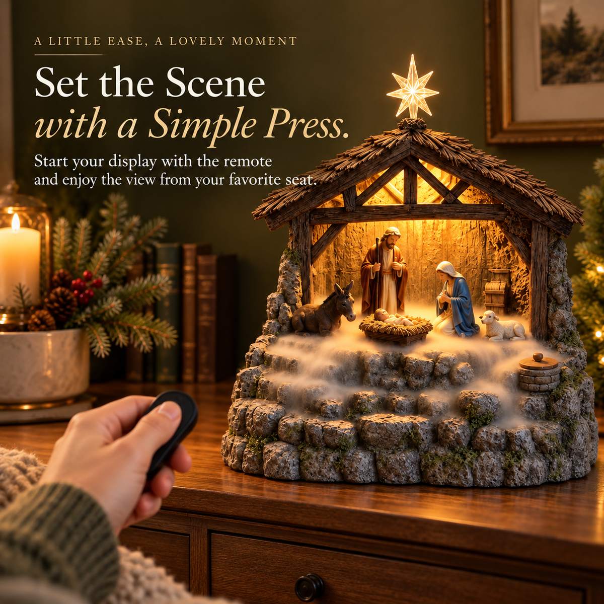 Bethlehem Glow – Lighted Nativity Mist Diffuser