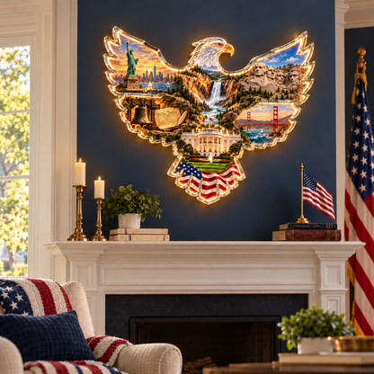 ✨🇺🇸 American Heritage™ Lighted Eagle Wall Art 🦅