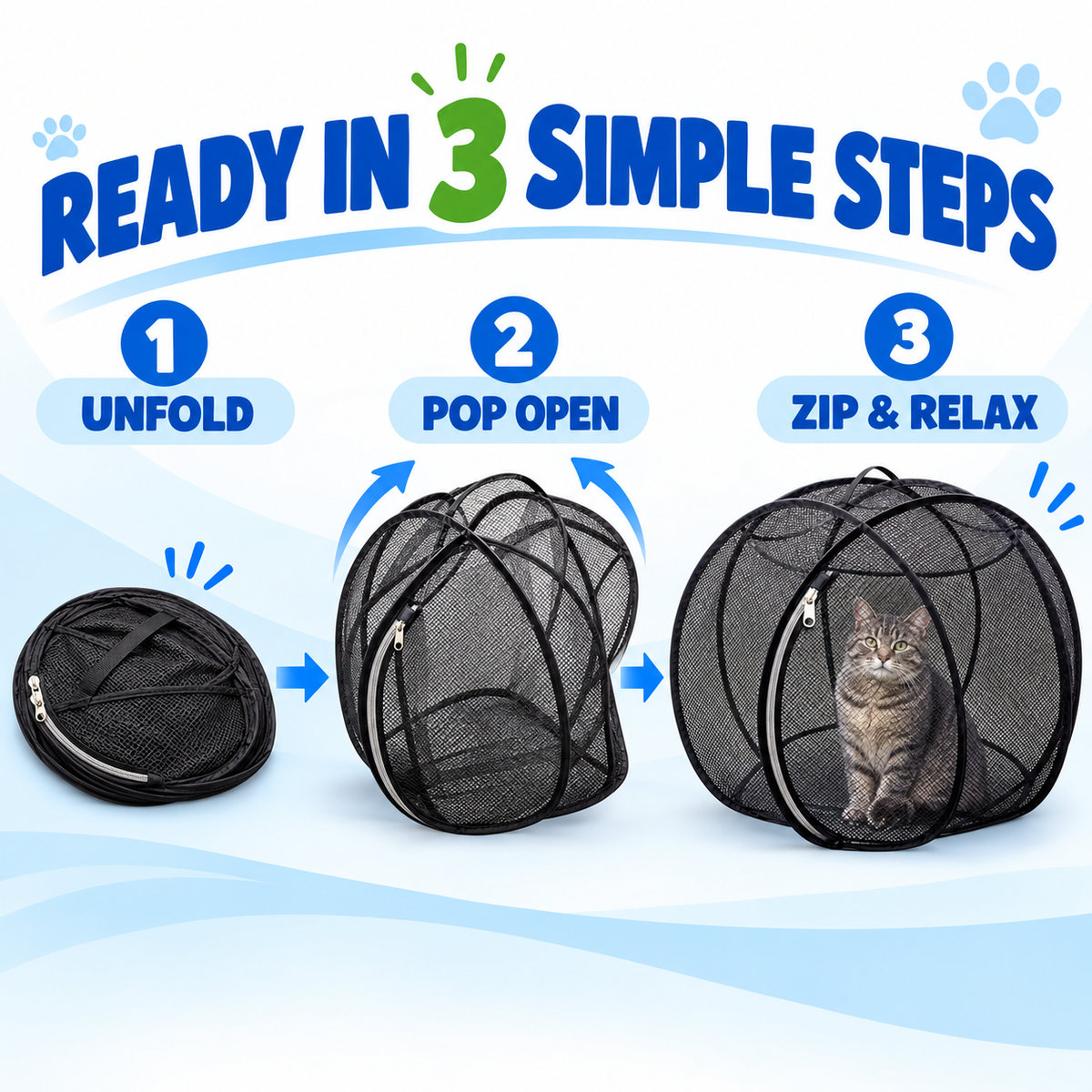 🔥🐱 Pop-Up Cat Playpen 🌿 Fresh Air, Safe Space, Happy Cat