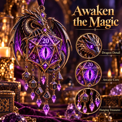 Glow Dragon Hanging Wind Chime for Fantasy Room Styling