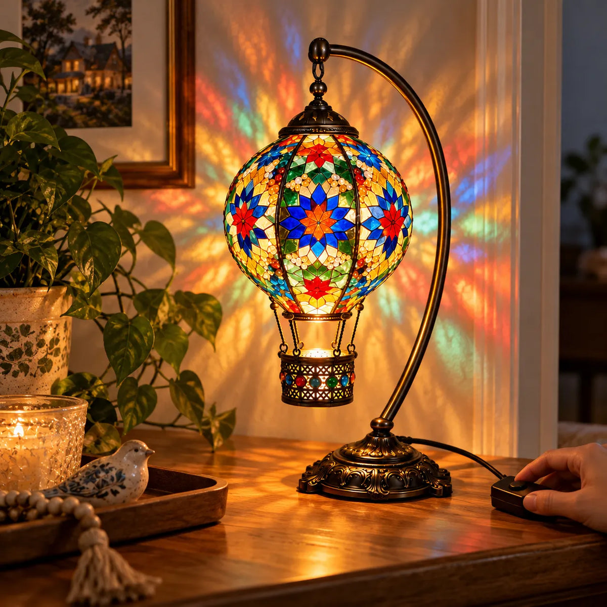⏳ Last Day 49% OFF – 🎨 Beginner-Friendly Turkish Mosaic Hot Air Balloon Lamp DIY Kit | Complete Kit with Mosaic Pieces, Tools & USB Light Included ✨
