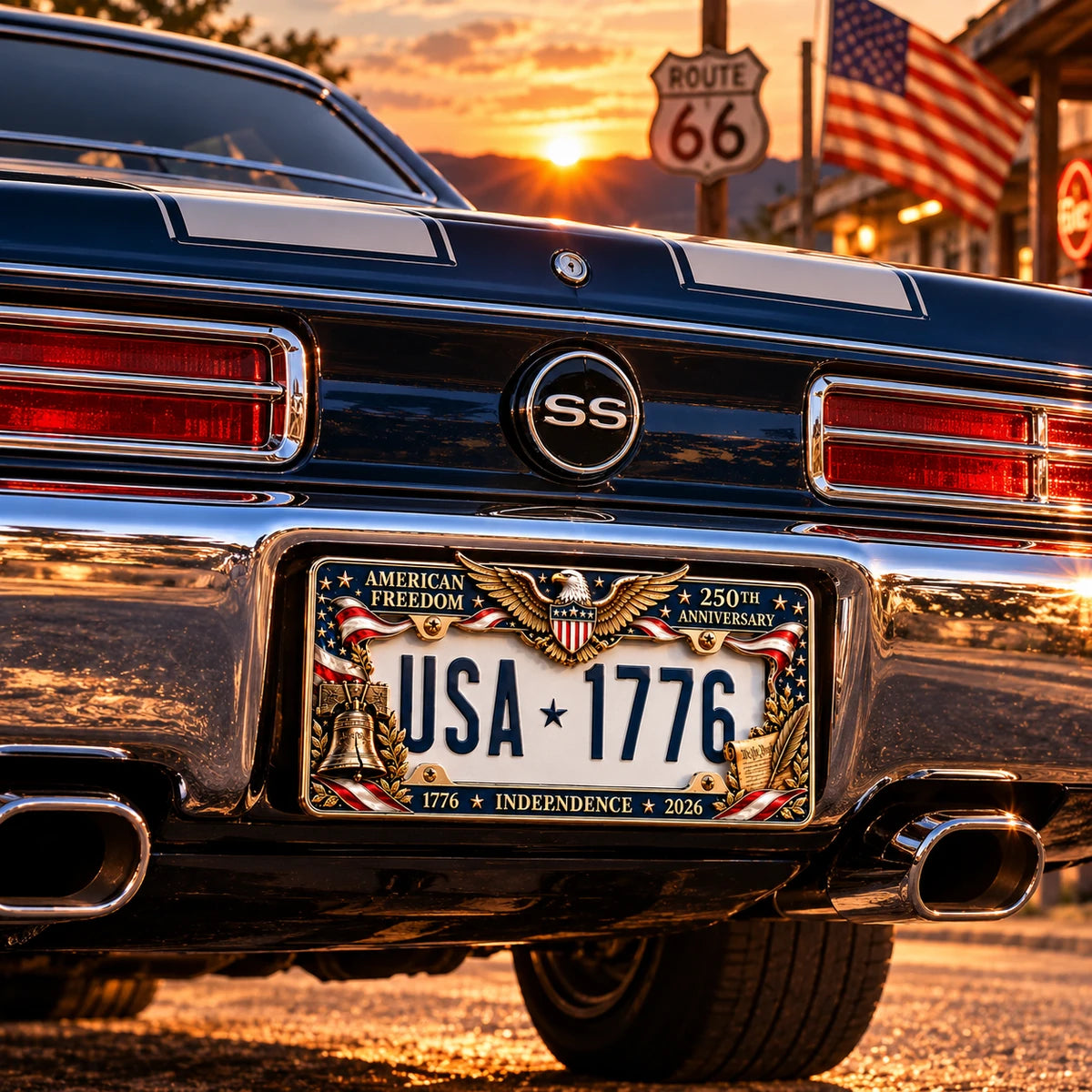 🦅🇺🇸 America 250th Anniversary Metal License Plate Frame – Patriotic Eagle & Freedom Edition, 1776–2026