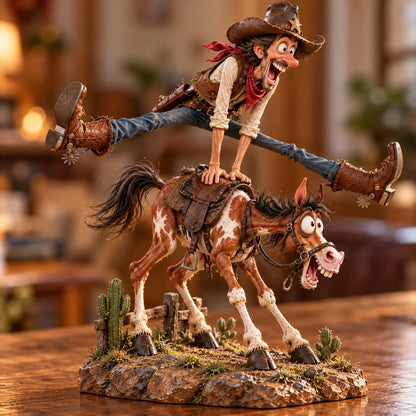 🤠Hold My Hat! – Fun Wild West Figurine🐴