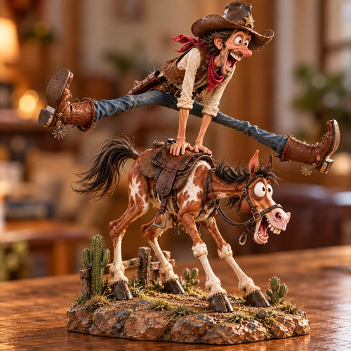 🤠Hold My Hat! – Fun Wild West Figurine🐴