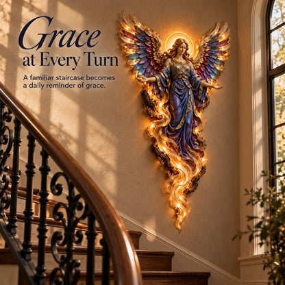 ✝️ Heavenly Radiance™ Lighted Angel Wall Sculpture ✨