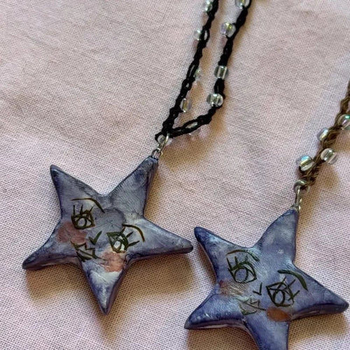 🔥Last Day 49% OFF - ⭐Hand-Painted Star Pendant Necklace