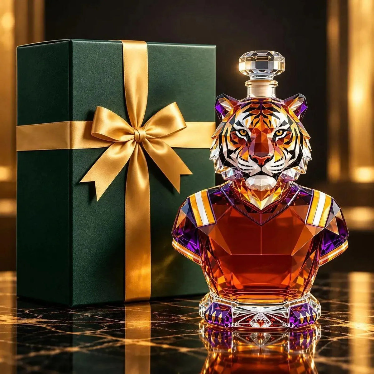 🐅Majestic Tiger Crystal Glass Whiskey Decanter