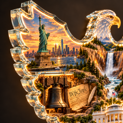 ✨🇺🇸 American Heritage™ Lighted Eagle Wall Art 🦅