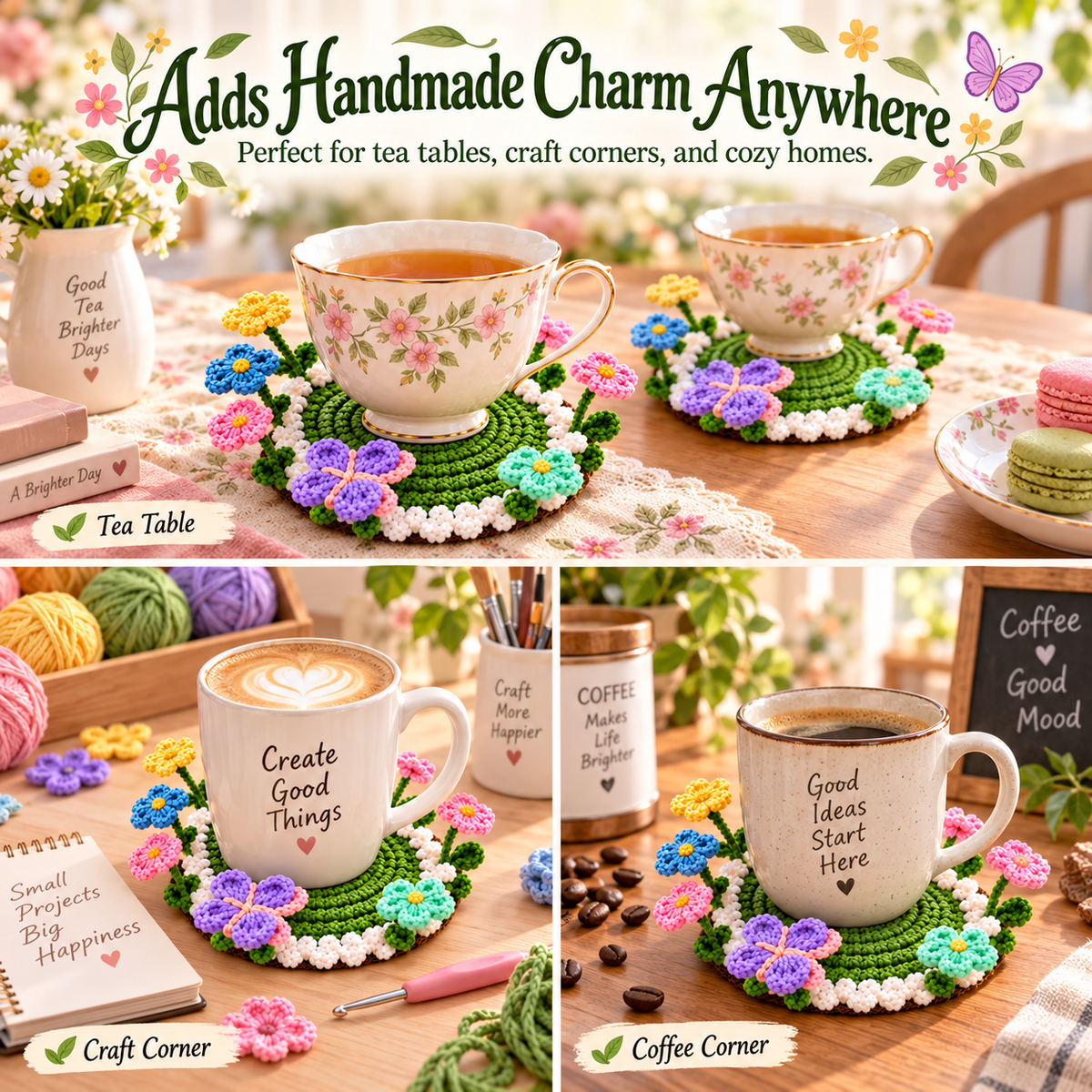 🦋🌸 Butterfly Garden DIY Crochet Kit 🧶