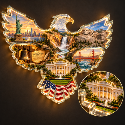 ✨🇺🇸 American Heritage™ Lighted Eagle Wall Art 🦅