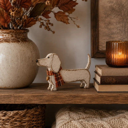 Autumn Dachshund Wooden Decor