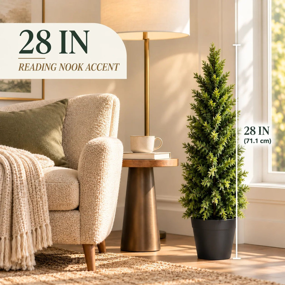 🌿 Luxury Realistic Cypress Topiary Tree – Elegant, Weather-Resistant Outdoor Décor