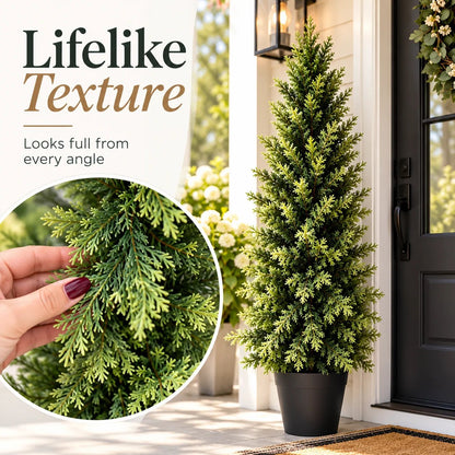 🌿 Luxury Realistic Cypress Topiary Tree – Elegant, Weather-Resistant Outdoor Décor
