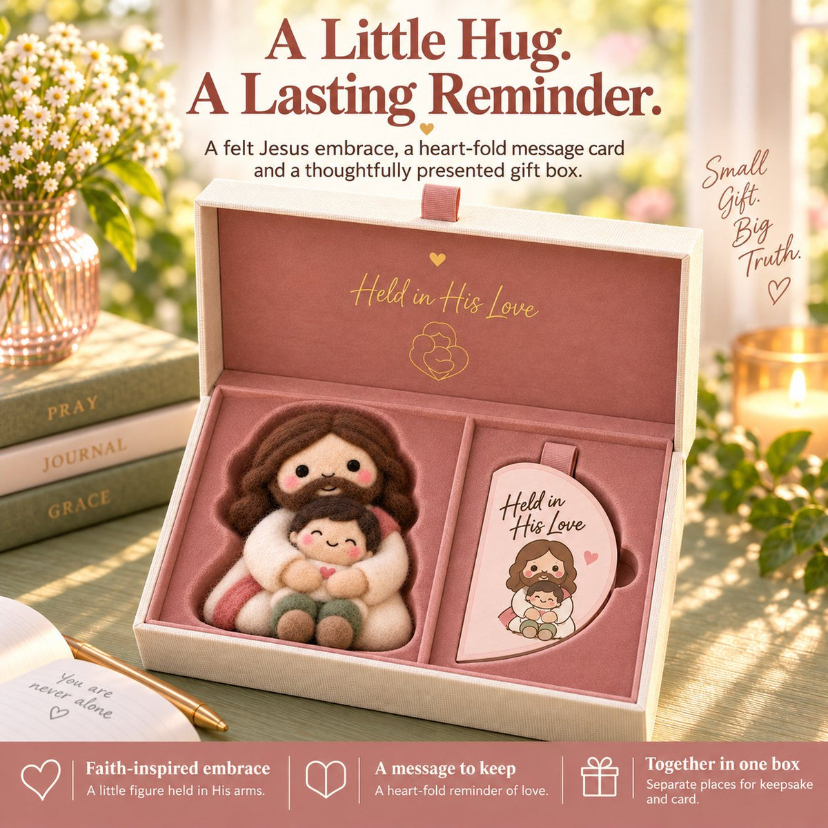 Faith-Inspired Felt Keepsake Gift Set | 6 Meaningful Designs with Matching Message Card & Gift Box 🎁