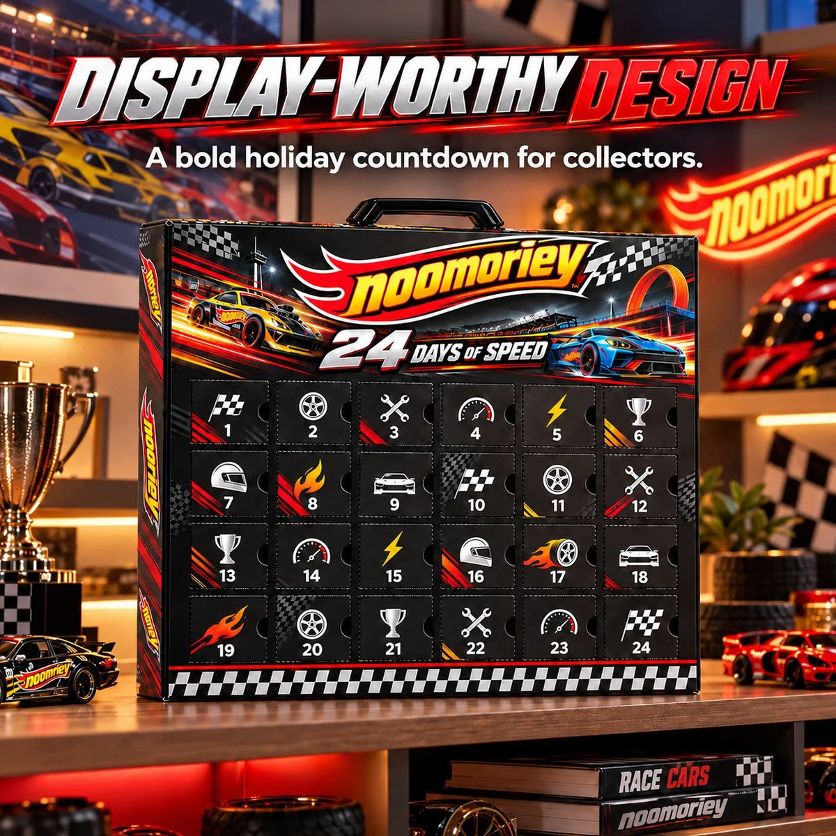 🏁 24 Days of Racing Magic – Christmas Mini Car Collector's Advent Calendar 🎄