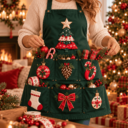 Christmas Tree Decorating Apron
