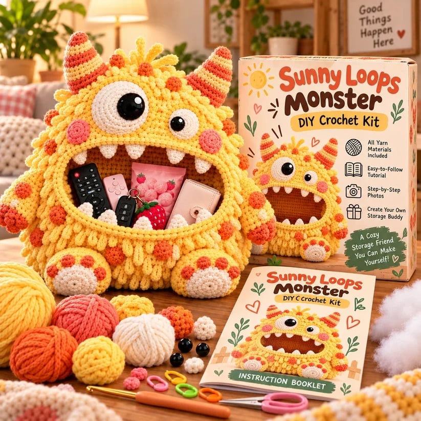 👾🧶Clutter Munchers Hungry Monster DIY Crochet Storage Buddies