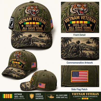 🇺🇸 Last Day Promo: 49% OFF🎖️Vietnam Veteran 1955–1975 All Gave Some Tribute Baseball Cap