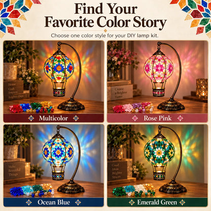⏳ Last Day 49% OFF – 🎨 Beginner-Friendly Turkish Mosaic Hot Air Balloon Lamp DIY Kit | Complete Kit with Mosaic Pieces, Tools & USB Light Included ✨